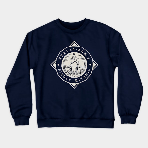 Khazad-Dum's Finest Mithril - silver Crewneck Sweatshirt by belial90